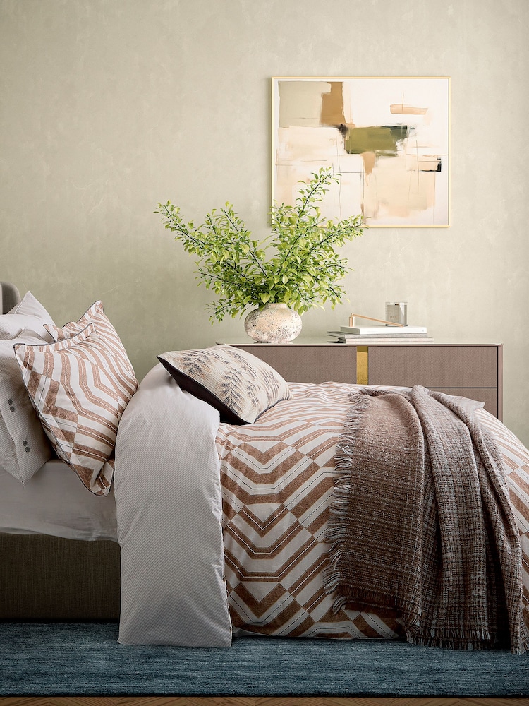 Bedeck of Belfast Charcoal Osanna Avita Leaf Print Cotton Cushion - Image 5 of 5