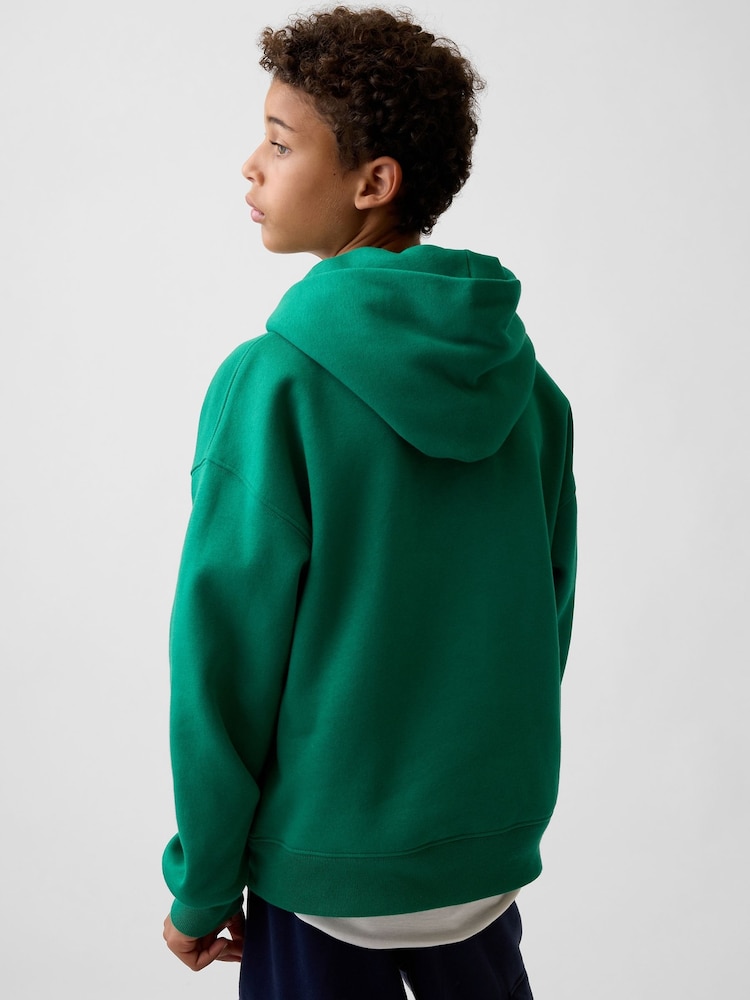 Gap Green Vintage Soft Relaxed Logo Hoodie (4-13yrs) - Image 2 of 7 Gap Green Vintage Soft Relaxed Logo Hoodie (4-13yrs) - Image 2 of 7