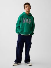 Gap Green Vintage Soft Relaxed Logo Hoodie (4-13yrs) - Image 3 of 7