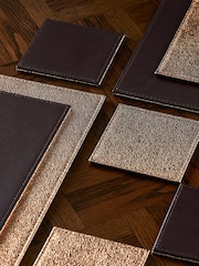 Set of 4 Bronze Reversible Faux Leather Placemats and Coasters - Image 2 of 3