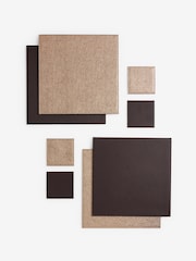 Set of 4 Bronze Reversible Faux Leather Placemats and Coasters - Image 3 of 3