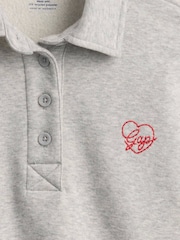 Grå - Gap Oversized Boxy Polo Genser (4–13år) - Bilde 5 av 6