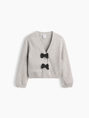 Gap Grey CashSoft Bow Cardigan (6mths-5yrs) - Image 1 of 2
