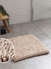 Natural Super Plush Shower Bobble Mat - Image 1 of 5