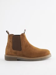 Tan Brown Wide Fit (G) Leather Chelsea Boots - Image 2 of 5