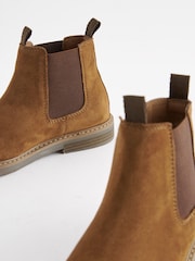 Tan Brown Wide Fit (G) Leather Chelsea Boots - Image 3 of 5