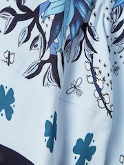 Reiss Blue Ania 9-13 yrs Printed Flared Sleeve Dress - Image 4 of 4