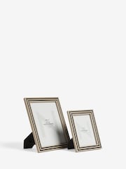 Set of 2 Natural and Black Two Tone Photo Frame - Image 5 of 6