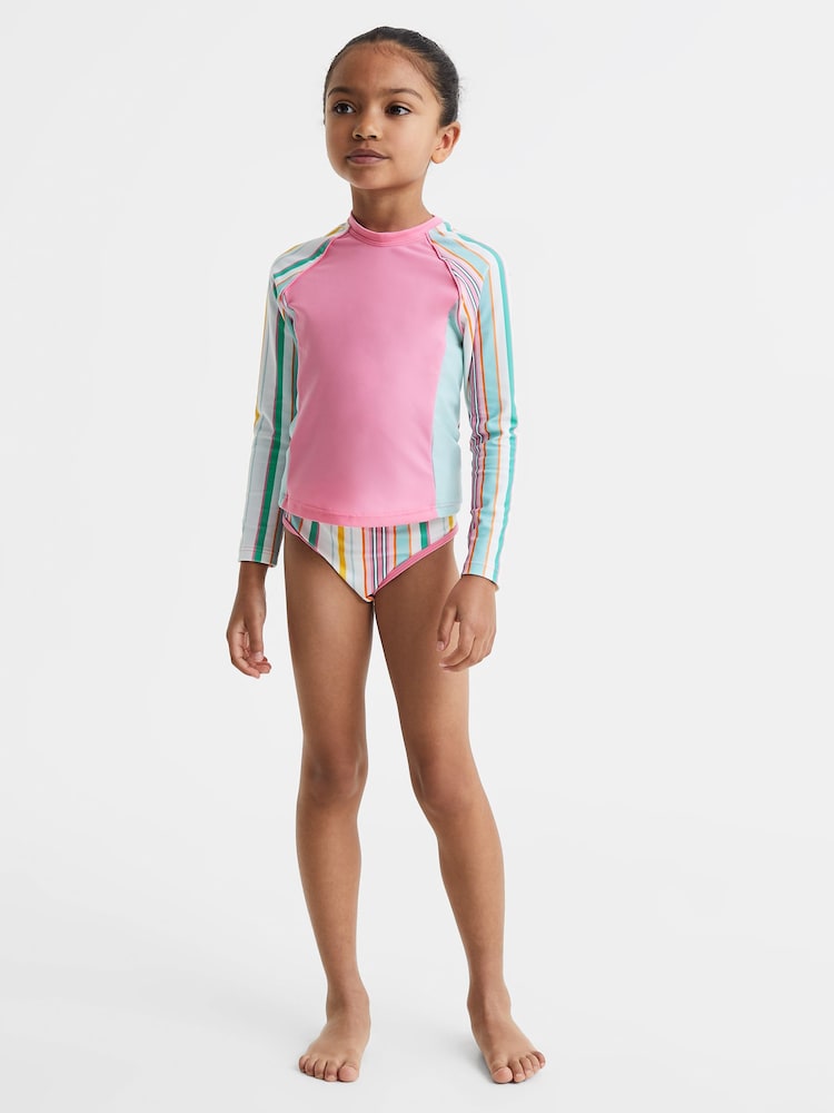 Zestaw bikini Reiss Lyla z kwiatowym nadrukiem i falbaną - Image 1 of 9