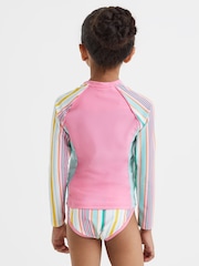 Zestaw bikini Reiss Lyla z kwiatowym nadrukiem i falbaną - Image 4 of 9