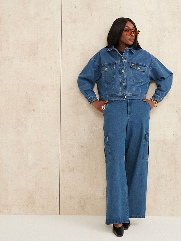 Barbour® International Blue Mid Wash Rouse Denim Cargo Trousers - Image 2 of 13