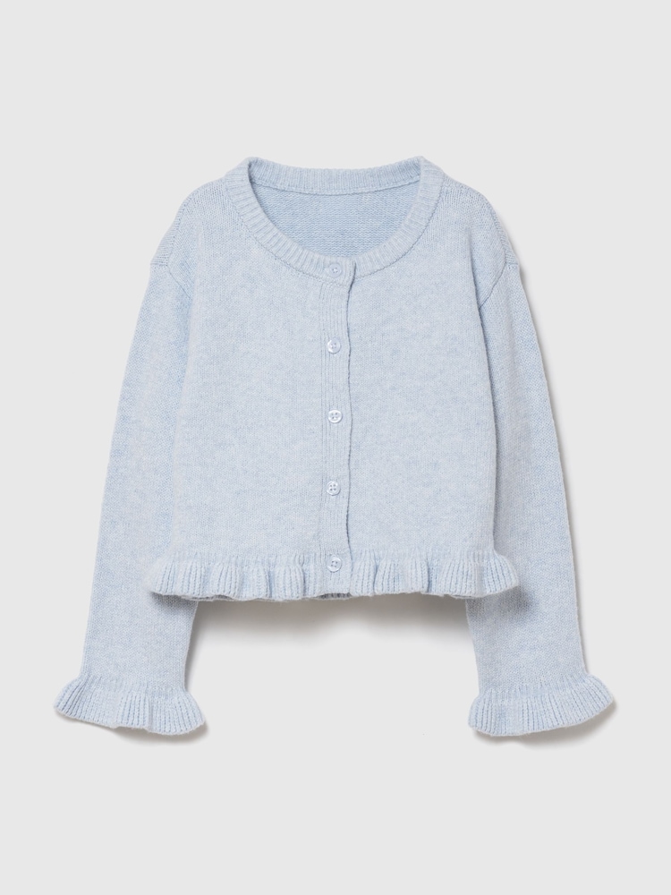 Gap Light Blue CashSoft Ruffle Cardigan (6mths-5yrs) - Image 1 of 2