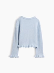 Gap Light Blue CashSoft Ruffle Cardigan (6mths-5yrs) - Image 2 of 2