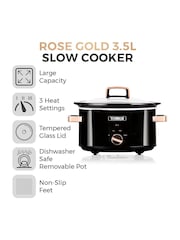 Tower Black Rose Gold Slow Cooker - Image 2 of 8