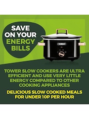 Tower Black Rose Gold Slow Cooker - Image 3 of 8