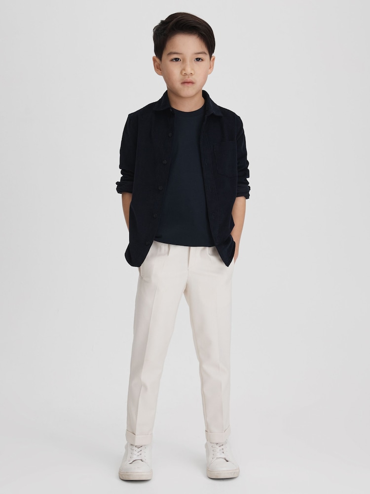 Marineblau - Reiss Bless T-Shirt aus Baumwolle mit Rundhalsausschnitt - Bild 6 von 6