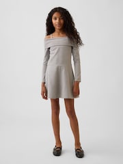 Gap Grey Jersey Off-Shoulder Dress (4-13yrs) - Image 1 of 5