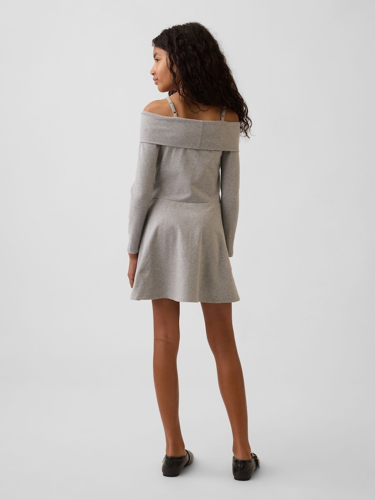 Gap Grey Jersey Off-Shoulder Dress (4-13yrs) - Image 2 of 5
