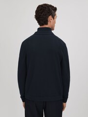 Reiss Navy Parkhurst Hybrid Funnel Neck Jacket - Image 5 of 6