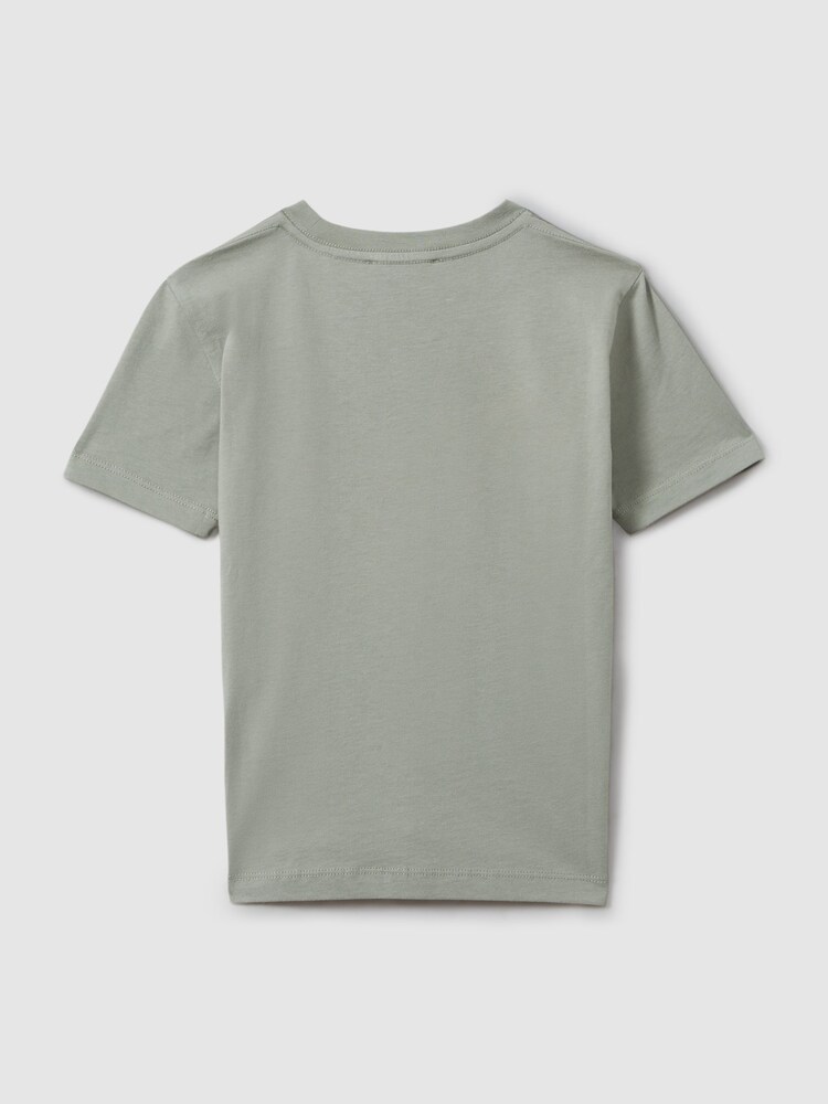 Reiss Pistachio Bless Crew Neck T-Shirt - Image 2 of 3