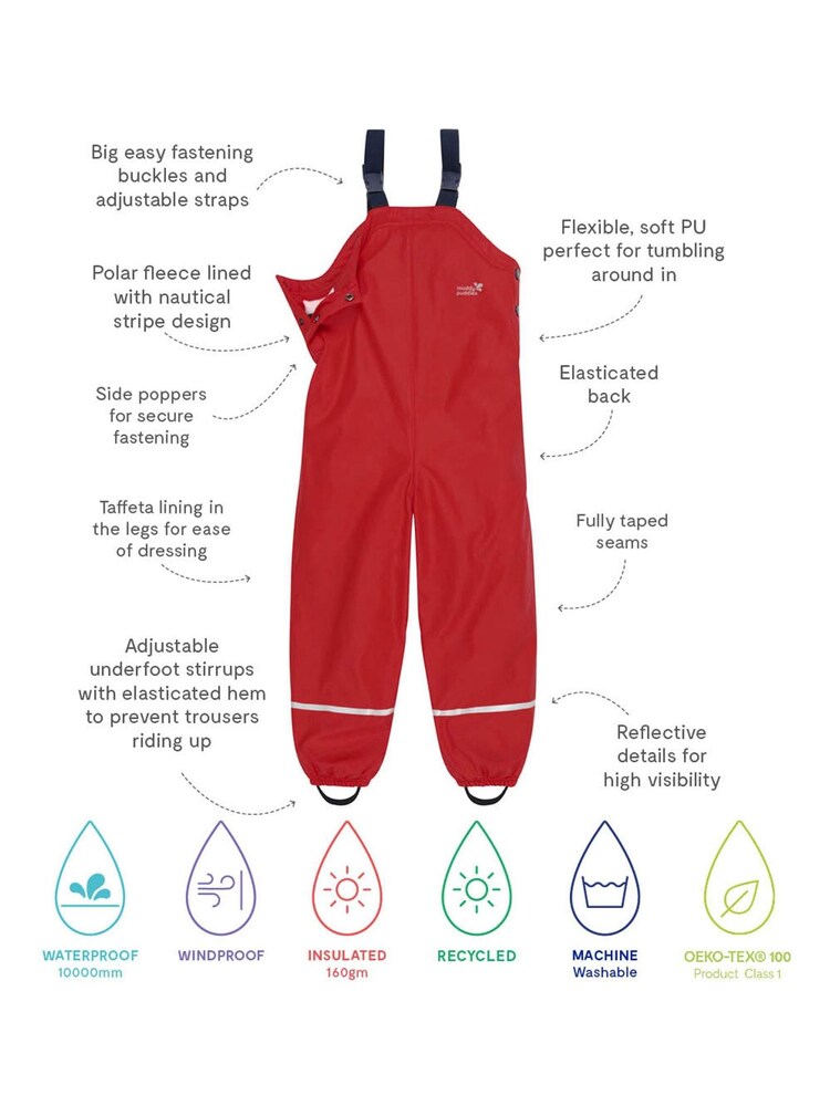 Muddy Puddles Puddleflex Waterproof Dungarees - Image 3 of 3
