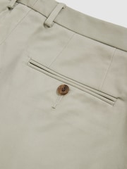 Reiss Soft Sage Oe Hampton Cotton Chino Shorts With Stretch - Image 6 of 6