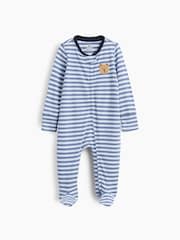 Gap Blue Stripe Brannan Bear Baby First Favourites Cotton One-Piece (0-24mths) - Image 1 of 3