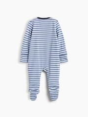 Gap Blue Stripe Brannan Bear Baby First Favourites Cotton One-Piece (0-24mths) - Image 2 of 3