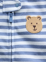 Gap Blue Stripe Brannan Bear Baby First Favourites Cotton One-Piece (0-24mths) - Image 3 of 3