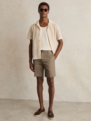 Reiss Taupe Oe Hampton Cotton Chino Shorts With shorts - Image 1 of 6