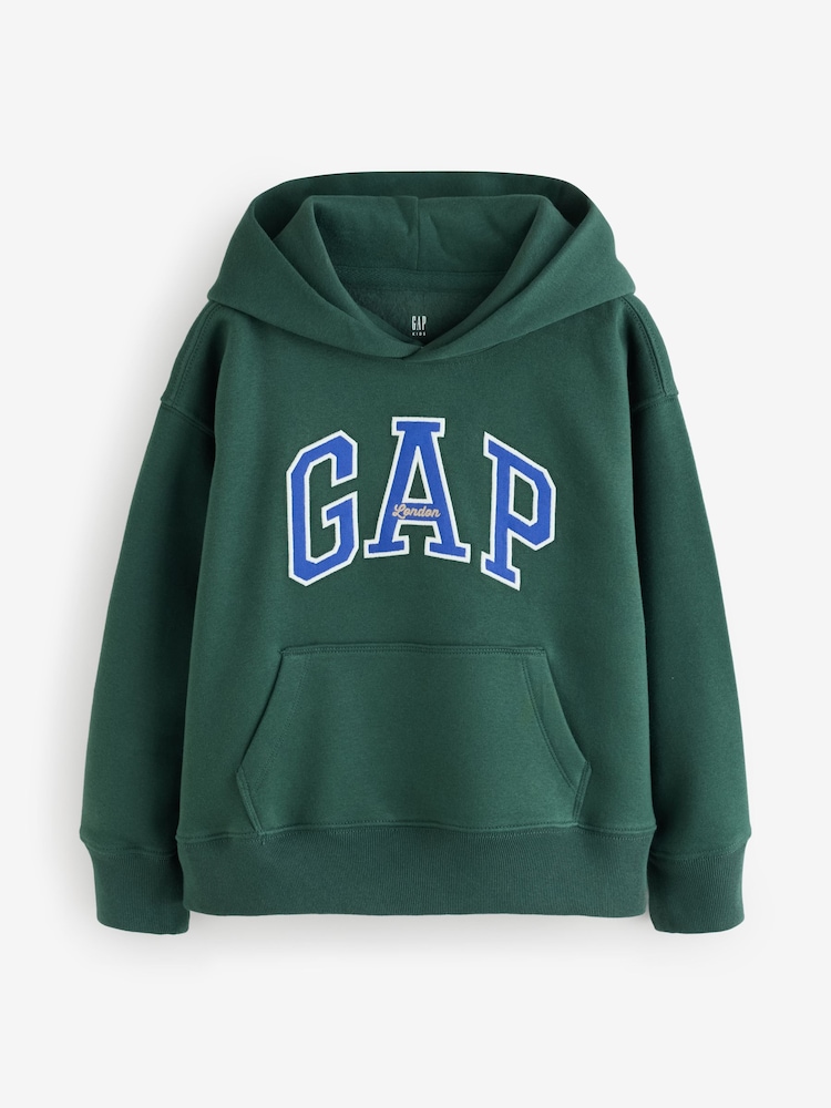 Gap Green London Arch Logo Hoodie (4-13yrs) - Image 1 of 4 Gap Green London Arch Logo Hoodie (4-13yrs) - Image 1 of 4