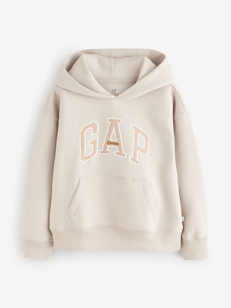 Gap Cream London Arch Logo Hoodie (4-13yrs) - Image 1 of 4 Gap Cream London Arch Logo Hoodie (4-13yrs) - Image 1 of 4