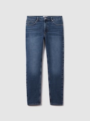 Reiss Mid Blue Wash Calik Tapered Slim Fit Washed Jeans - Image 2 of 6