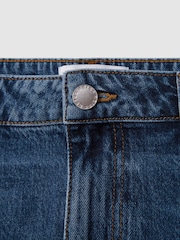 Reiss Mid Blue Wash Calik Tapered Slim Fit Washed Jeans - Image 6 of 6