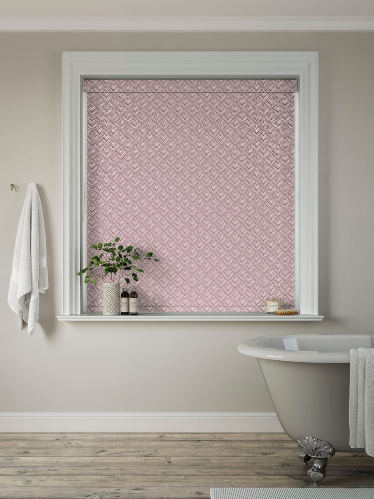 Red Drawn Geo Made to Measure Roller Blind - Image 2 of 6