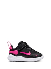 Nike Black/Pink Infant Revolution 7 Trainers - Image 1 of 11
