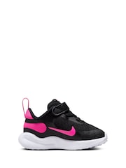 Nike Black/Pink Infant Revolution 7 Trainers - Image 3 of 11