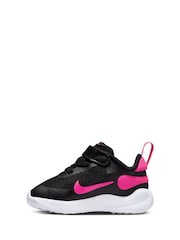 Nike Black/Pink Infant Revolution 7 Trainers - Image 5 of 11