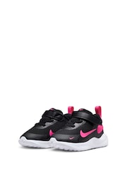 Nike Black/Pink Infant Revolution 7 Trainers - Image 6 of 11