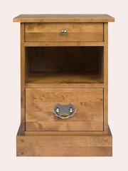 Laura Ashley Honey Gold Garrat 2 Drawer Side Table - Image 2 of 5