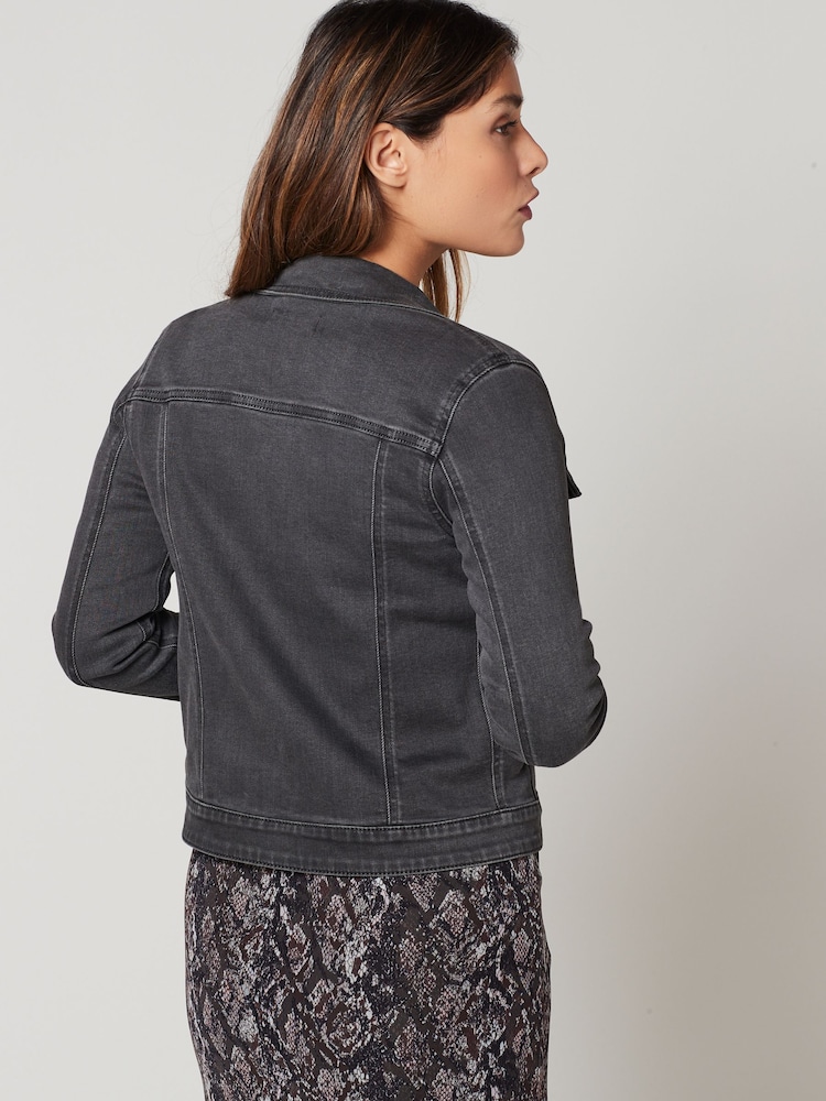 Washed Black Denim Jacket - Image 3 of 7