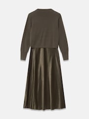 Mint Velvet Green 2-In-1 Midi Dress - Image 8 of 8