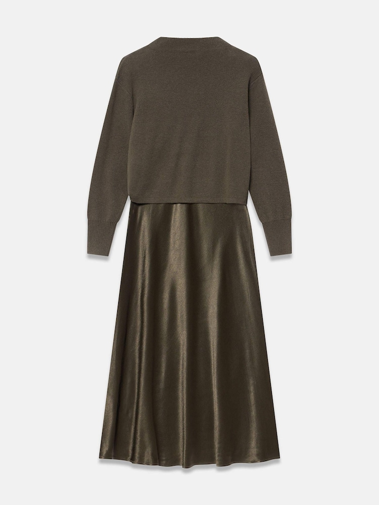 Mint Velvet Green 2-In-1 Midi Dress - Image 8 of 8 Mint Velvet Green 2-In-1 Midi Dress - Image 8 of 8