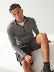 Under Armour Grey Fleece Quarter Zip Sweatshirt - Image 1 of 6