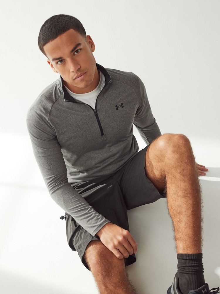 Under Armour Grey Fleece Quarter Zip Sweatshirt - Image 1 of 6