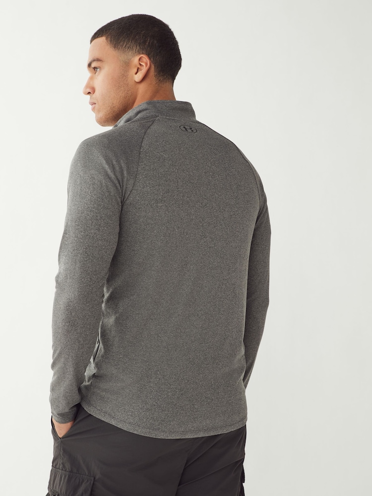 Under Armour Grey Fleece Quarter Zip Sweatshirt - Image 2 of 6