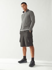 Under Armour Grey Fleece Quarter Zip Sweatshirt - Image 3 of 6