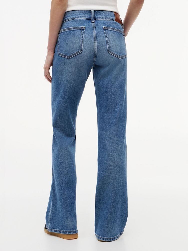 Tommy Jeans Blue Faded Low Rise Bootcut Jeans - Image 2 of 5 Tommy Jeans Blue Faded Low Rise Bootcut Jeans - Image 2 of 5