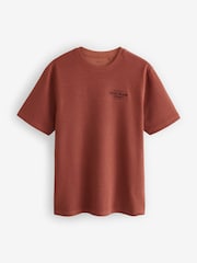 Blue/Rust/Ecru Text 3 Pack Relaxed Fit Graphic Heavyweight T-Shirts 3 Pack - Image 10 of 12