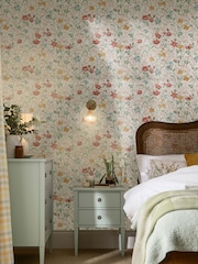 Laura Ashley Antique Pink Shropshire Posy 10M Wallpaper - Image 1 of 4